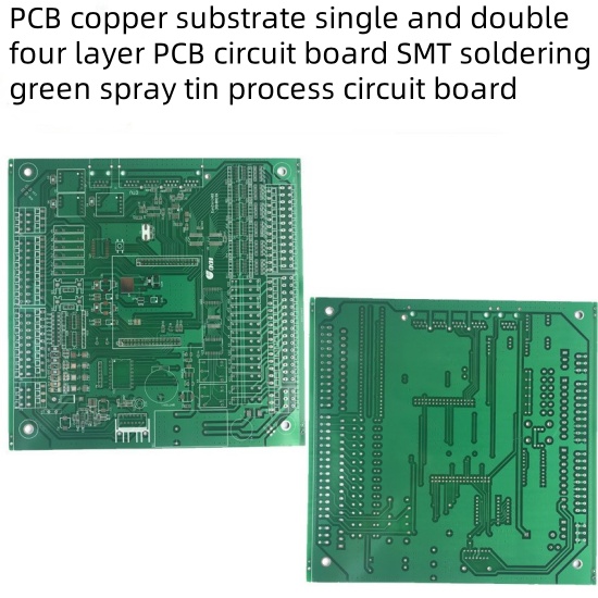 PCB copper substrate single and double four layer PCB circuit board SMT soldering green spray tin process circuit board 